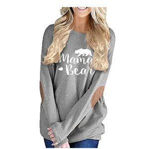 MODARANI Casual Long Sleeve T Shirt Mama Bear Good